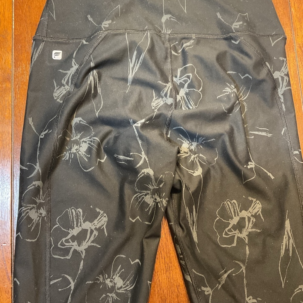 Fabletics Black Floral Leggings